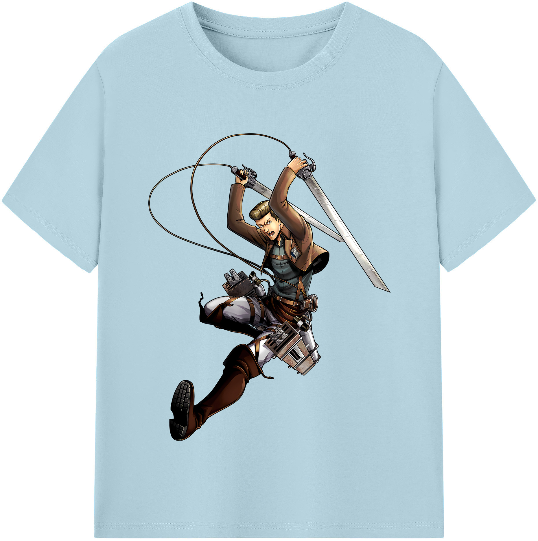 （画像用） 進撃の巨人 Attack on Titan 綿100％半袖Tシャツ（フロントプリント）
